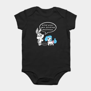 Mind Your Own Business Asshole Baby Bodysuit